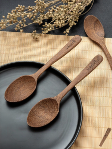 onlycook | Paint Free Wax Free Japanese Style Wooden Spoon for Children