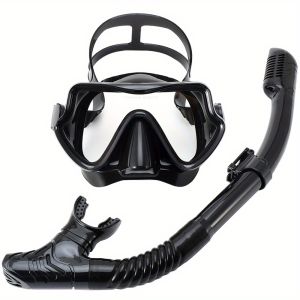 Diving Mask Snorkel Set For Adults Tempered Glass Professional Panoramic Scuba Snorkel Gear Swimming Training Snorkeling Kit