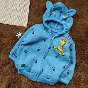 0jaket hoodie bayi motif FOR GIRAFFE 2-12BULAN