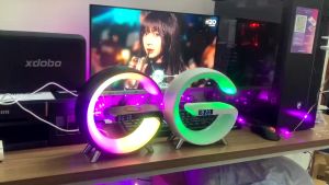 Loa Bluetooth - Loa Vi Tính Để Bàn Chữ G Tích Hợp Đèn Led Đổi Nhiều Màu Công Suất 5 - 7W - Âm Thanh Chuẩn - Pin Trâu