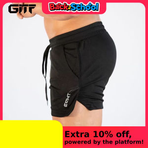 GITF Mens Gym Training Shorts Men Sports Casual Fitness Workout Running Grid quick-drying compression Shorts Athletics Clothing