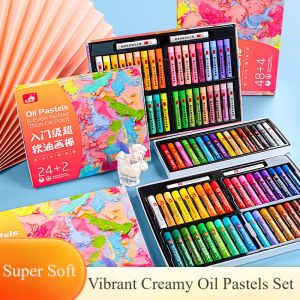 Super Soft Oil Pastels 16/24/36/48 Vibrant Colors Set Great Blending and Layering Ideal for Art Craft Coloring and Sketching