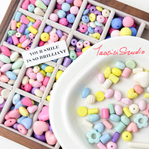 Colorful Acrylic Loose Beads Handmade DIY Materials for Bracelets Necklaces Mobile Phone Chains Fashion Jewelry Accessories
