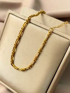 Noin Gelang Titanium Bambu Sambung Gold Gelang Anti Karat Simple Bracelets [ COD ]