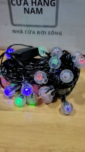 Dây đèn chớp tắt bi bọt đủ màu 10m 32 bóng dây đèn trang trí chống nước đèn trang trí noel Đèn trang trí Tết 1 dây đủ màu bóng bi bọt tròn chất liệu nhựa pha lê cao cấp- trang trí decor phòng ngủ phòng khách- Cửa Hàng Nam