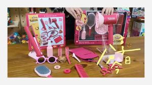 Mainan Salon Rambut Anak Set Peralatan Tata Rambut Lengkap dengan 22 Aksesoris sperti Pengering Gunting Sisir baju - mainan pretend anak cewek