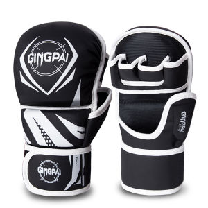 Găng Tay Đấm Bốc MMA Chuyên Nghiệp Nửa Ngón Tay Dày Dặn Dùng Cho Tập Luyện Võ Tổng Hợp Sanda Chất Liệu Da PU Dành Cho Cả Nam Và Nữ Màu Đen/trắng/đen Trắng/vàng Đen Size M/L/XL