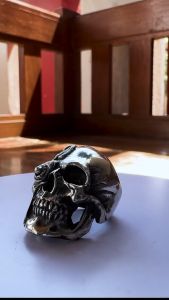 Pewterland Ringskull Genisys Cincin Tengkorak Bahan Logam Timah Pria dan Wanita