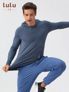 Lulu Same Sports Sweatshirt Mens Hooded Long Sleeves Workout Clothes Running Training Quick-Drying Breathable Yoga Jacket Outwear
