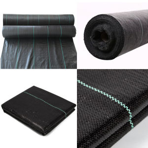 【Local Warehouse】【5/10M】PP Woven Weed Control Fabric for Plant Anti Grass Agricultural Mulch Cloth Greenhouse W-eeding Mat Water Permeable Black Weedproof Weeding Cloth Gardening Cloth Orchard Greenhouse Weeding Cloth Woven Permeable Water and Breathable