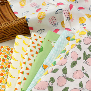 ผ้าฝ้ายแท้ลายทางพิมพ์ครึ่งตัว DIY สำหรับเด็ก ผ้าห่มผ้าคลุมเตียงผ้าฝ้ายแท้ลายดอกไม้สำหรับทำเสื้อผ้าในบ้าน