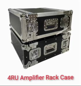 4RU Amplifier Rack Case Professional Flightcase Heavy Duty Shockproof Audio Power Amp Road Case