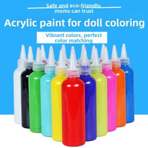 Bộ Sơn Acrylic Bóng Chống Nước cho Trẻ Vẽ Graffiti và Tô Màu Búp Bê Thạch Cao