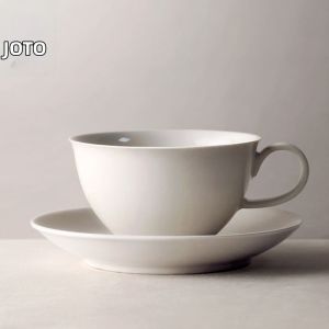 JOTO | Custom Japanese Handmade Ceramic Standard Latte Coffee Cup and Saucer