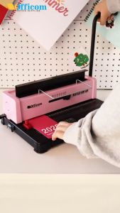 Officom STD12A Wire Binding Machine for Double Loop Ring 34 Holes A4 Heavy Duty Spiral l Notebook School Stationary