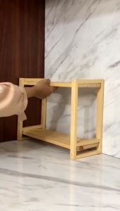 Rak bumbu dapur kayu serbaguna / Rak susun serbaguna / Rak bumbu kayu