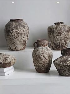 Wabi-Sabi Retro Vintage Ceramic Vase Set