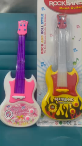 กีต้า กีตาร์ ของเล่น ลายลิขสิทธิ์แท้ Fronzen Spiderman มีเสียง มีไฟ ขนาด 57x25x6cm.