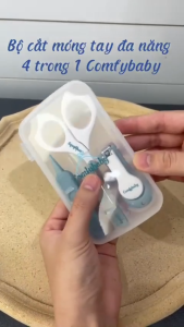 Bộ bấm móng tay cho bé 4 trong 1 Comfybaby BM1: cắt móng tay dũa nhíp kéo an toàn cho trẻ