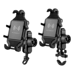 Motowolf | Shockproof Vibration Resistant Wireless Charging Motorcycle Phone Stand