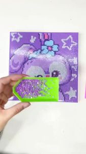 คลินิกสมุดรับผิวหน้า ครอสติสคริสตัล ภาพวาดเพชร DIY ภาพติดเพชร 20x20 ซม