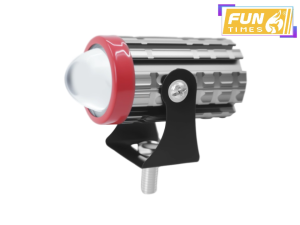 Upgraded Version Mini LED Motorcycle Headlight with Red Yellow White Light High and Low Beam