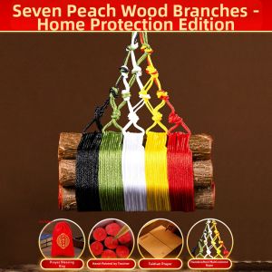 WANSHIXIANG | Protective Peach Wood Branch 7cm Decorative Pendant for Cribs