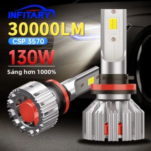 Đèn Pha Ô Tô Infitary H7 H4 H11 H1 LED 6500K Siêu Sáng 30000LM Bóng Đèn Xe Máy Có Quạt Làm Mát Bộ Dụng Cụ Đa Năng Cho Xe