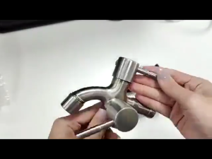 2 Way Faucet Bibcock 1in2 out Head Water Washer Tap Dual Function Tap Pipe Tape Wall Mounted Faucet Bathroom Kitchen valve Faucet Multifunctional washing machine faucet quick open Mop Sink Universal Faucet