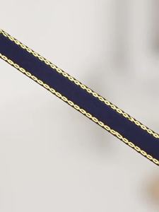 Ruộng Băng Grosgrain Viền Vàng Bạc 45 Mét/cuộn Rộng 1/4 Inch (6mm) Chất Liệu Polyester Dùng Để Làm Quà Tặng Trang Trí Giáng Sinh Đám Cưới Làm Nơ Tự Làm