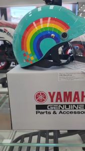 หมวกกันน็อคครึ่งใบ​ เด็ก​ YAMAHA สีสายรุ้ง Size 54 cm