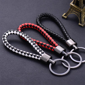 1/3pcs/set Premium PU Leather Braided Wristlet Keychain: The Perfect Accessory for Men and Women!
