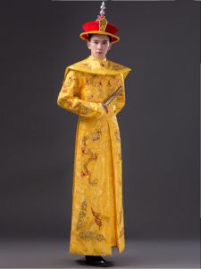Emperor of the Qing Dynasty Dragon Robe Costume Court Qianlong Emperor AMA Prince Costume Loose Men Ancient Costume Film and Television Performance Costumes