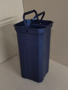 Outdoor Rectangular Black Plastic Garbage Can Inner Bucket Storage Bin No Cover Commercial Use Household Cleaning Tools