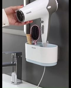 LODER ECOCO Multifunctional Wall-mounted Hair Dryer Pendant Set Storage Comb Cleanser Hair Dryer Rack Holder