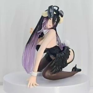 Bandai | 13CM Anime Figure albedo Bunny Girl Kneeling Anime Model Toys Gifts Collection Decoration Ornaments PVC