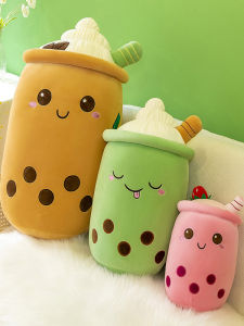 QIAOSHANG | Cute Fruit Milk Tea Cup Plush Toy for Children