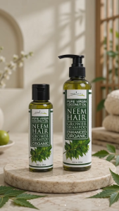 Immortality 100% Natural Organic Neem Shampoo - Gentle Herbal Hair & Scalp Cleanser With Neem Oil Aloe Vera Virgin Coconut Oil & Botanical Extracts Sulfate-Free Hair Care