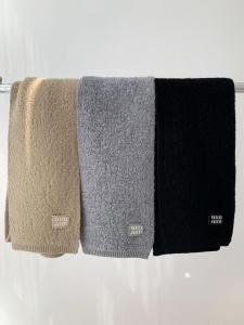 Li Qiaoyou Exports South Korea Orders! 100% Pure Wool Scarf Female Heattech All-Matching Thickened Circle Yarn Scarf