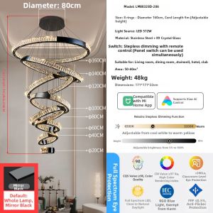 Italian Minimalist Crystal Chandelier for Luxury Living Room