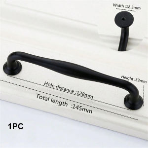 1/2Pcs Black Cabinet Handles Aluminum Alloy Cabinet Pulls Drawer Knobs for Kitchen Bathroom Closet Cupboard Wardrobe Hardware