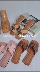 SORA Sandal Wanita Teplek Korea Casual Size 37 - 41 Sendal Slop Empuk Flat Cewek Kasual Rumahan
