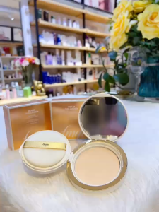 Phấn phủ Gold Collagen Ampoule Two-way Pact SPF40++ fmgt The Face Shop
