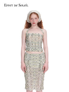 Haltered Backless Mesh Camisole Top