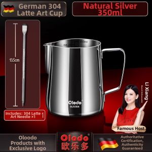 Olodo | Food-Grade 304 Stainless Steel Latte Art Pitcher Professional Milk Frothing Cup