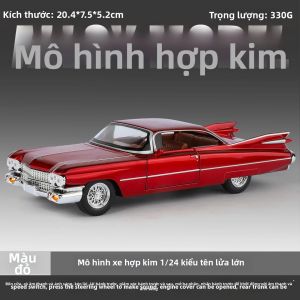 Mô Hình Xe Cadillac Eldorado 1959 Cổ Điển Bằng Kim Loại Đúc Tỷ Lệ 1/24 Có Đèn Và Âm Thanh Đồ Chơi Xe Kéo Lùi Dành Cho Bé Trai Quà Tặng Halloween