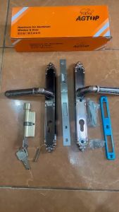 Khóa tay gạt AG giả cổ Khóa tay gạt đồng cổ điểnkhóa nhôm hệ 55 vát cạnhcửa sắt hộp