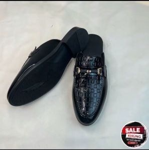 Giày sục da bóng dập vân cazo giày dự tiệc nam da pu Hàng kĩmã G0 đặt lùi 1 size