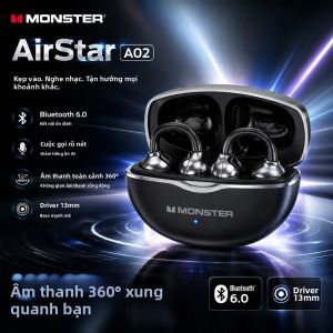 Monster | Tai Nghe Bluetooth 5.0 Monster Airstar A02 OWS Kiểu Kẹp Tai Âm Thanh HiFi Stereo Không Dây TWS Dẫn Âm Thanh Qua Không Khí Dành Cho Thể Thao