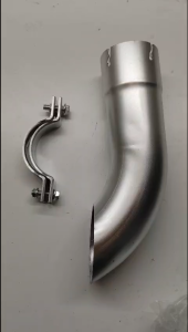 Cổ bô máy đào Kobelco 200-6. Cổ ống xả máy xúc loại đường kính 90mm